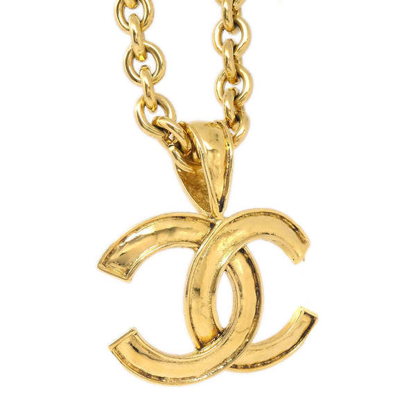 CHANEL★ CC Gold Chain Pendant Necklace 94P 58264 - Picture 2 of 4
